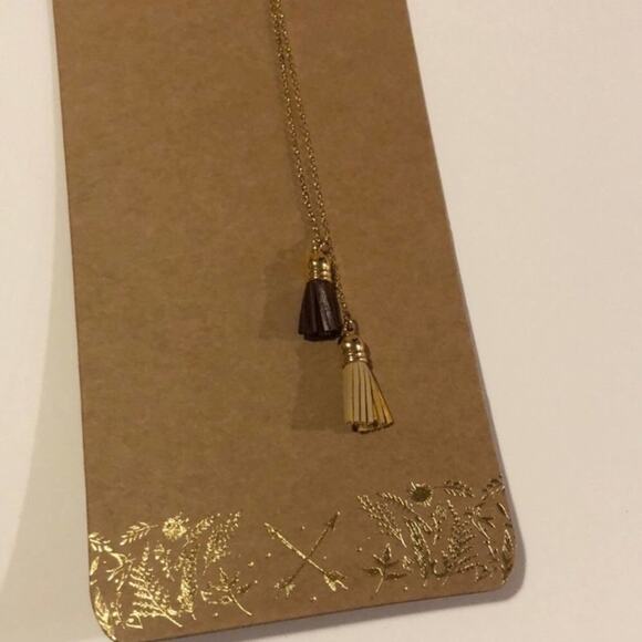 Shiraleah Chicago jewelry - Anthropologie - Aerin long necklace in tan brown NEW - Picture 2 of 4